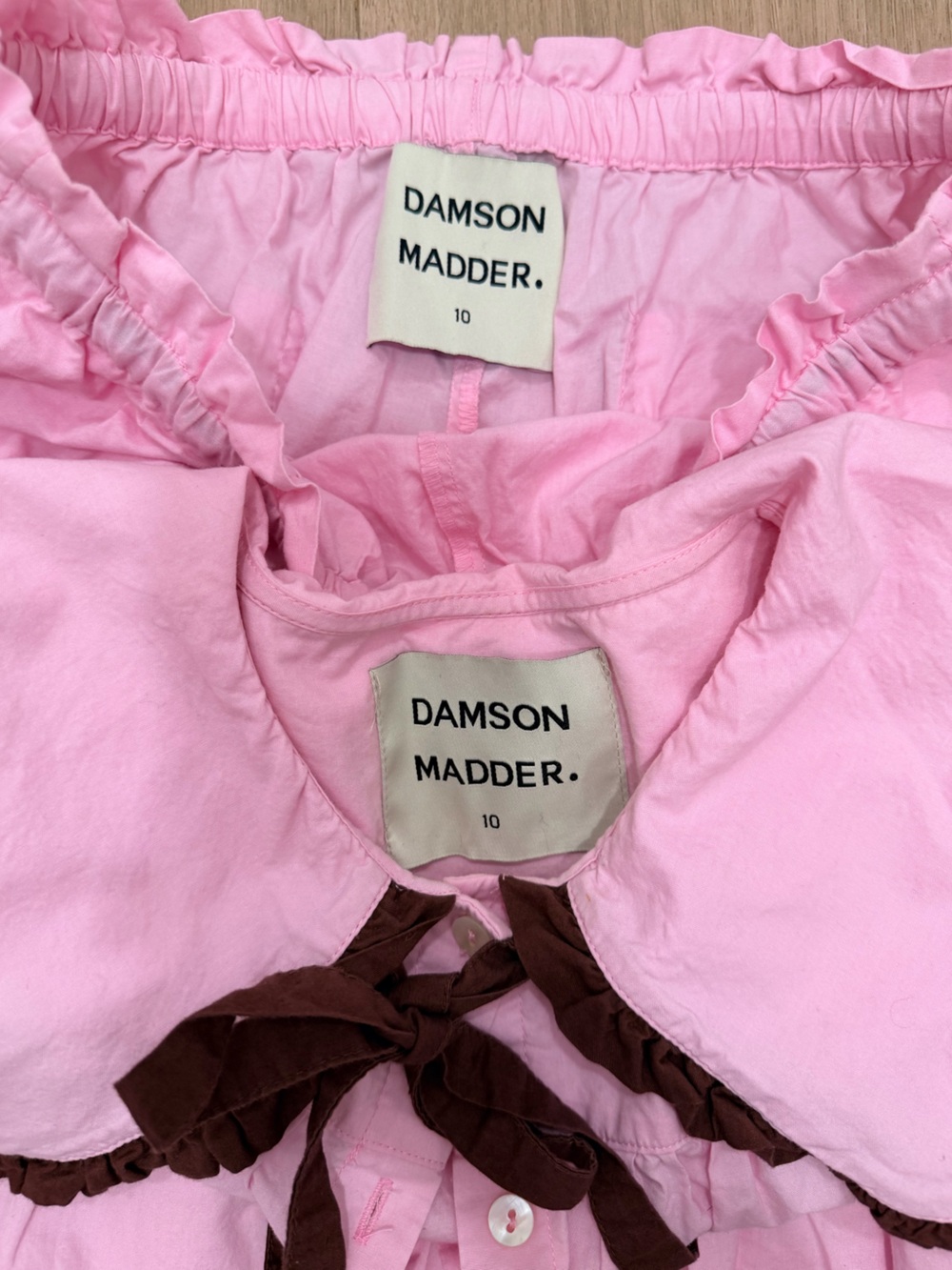 Damson Madder Pink Ruffle Set